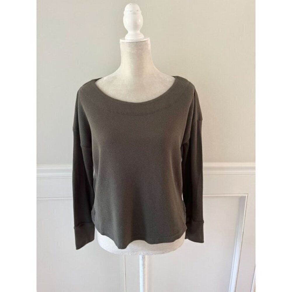 Anthropologie Saturday Sunday Waffle Long Sleeve Top XS